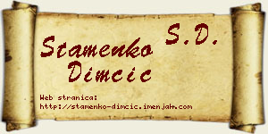Stamenko Dimčić vizit kartica